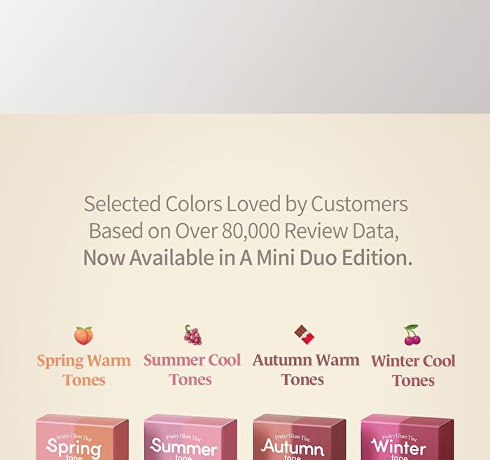 Fruity Glam Tint Mini Duo Special Set - 6 Types - Nutty Edition