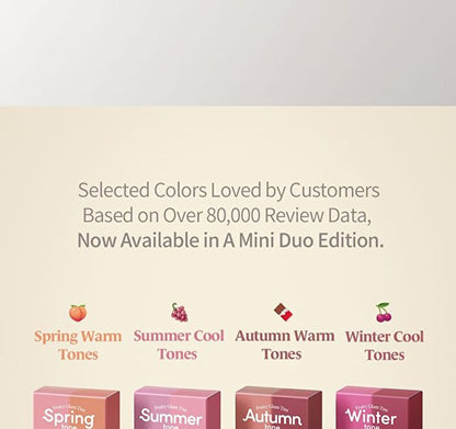 Fruity Glam Tint Mini Duo Special Set - 6 Types - Nutty Edition