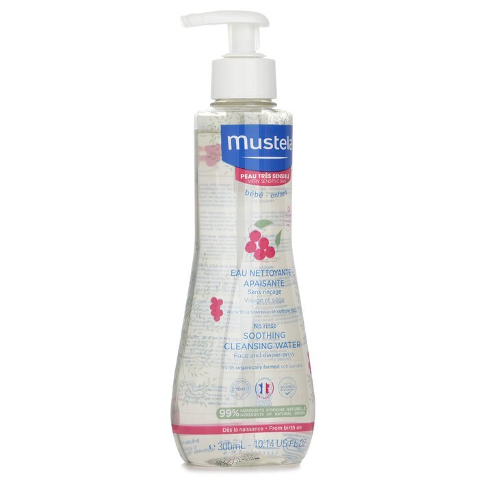 Mustela No Rinse Soothing Cleansing Water (Face & Diaper Area) - For Very Sensitive Skin 300ml