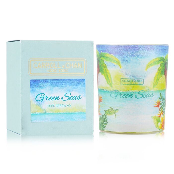 Carroll & Chan 100% Beeswax Votive Candle - Green Seas 65g
