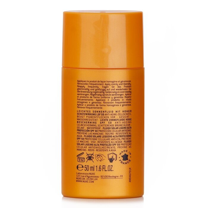 Nuxe Sun Light Fluid For Face - High Protection SPF50 (For Normal To Combination Skin) 50ml
